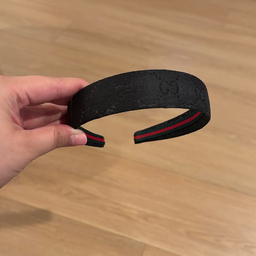 GG Black Canvas Headband 1.2” Handmade ✨